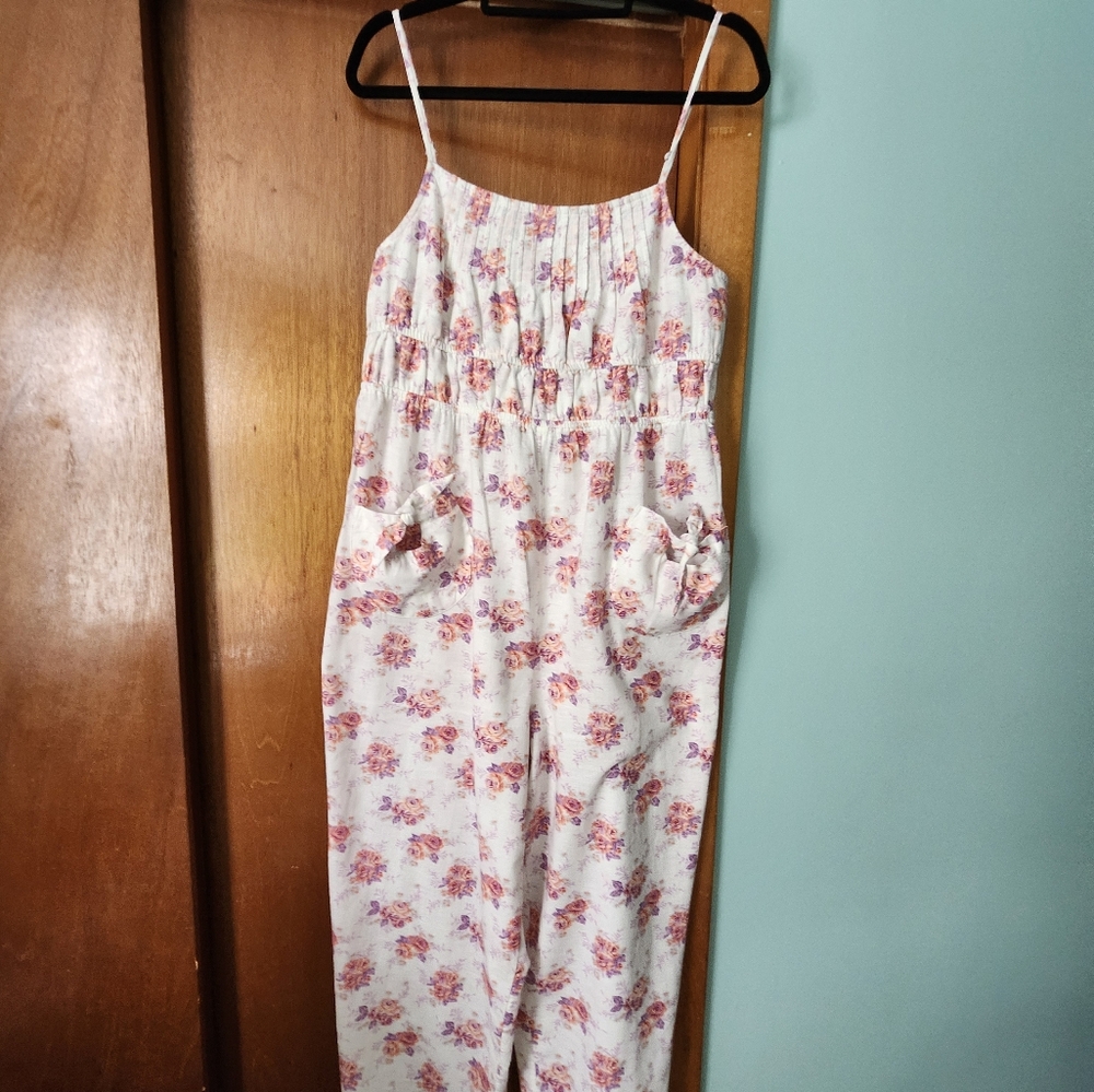 Women's, Lucky Brand, Sleeveless Floral Jumpsuit, Size Lge.